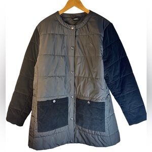 The North Face Charcoal and Black Puffer Coat
